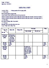 Giáo án Công nghệ Lớp 6 - Tiết 51 Kiểm tra 1 tiết - Năm học 2013-2014